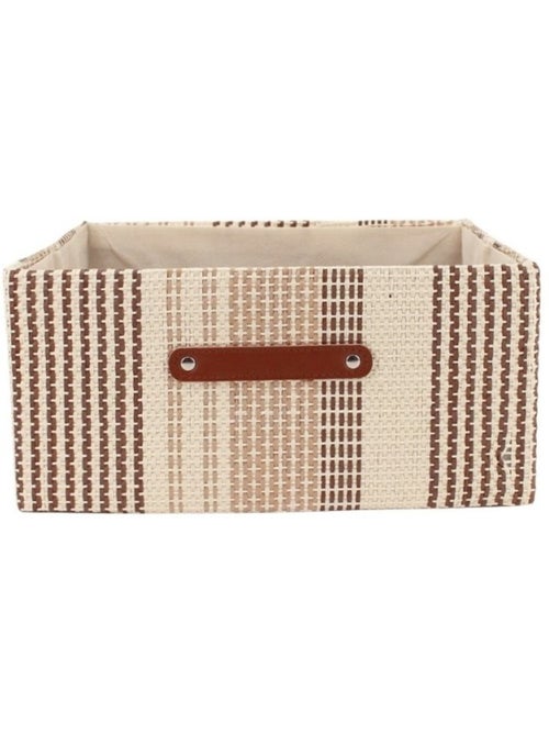 Demi panier cube en tissage papier 31x31x15cm - Kiabi