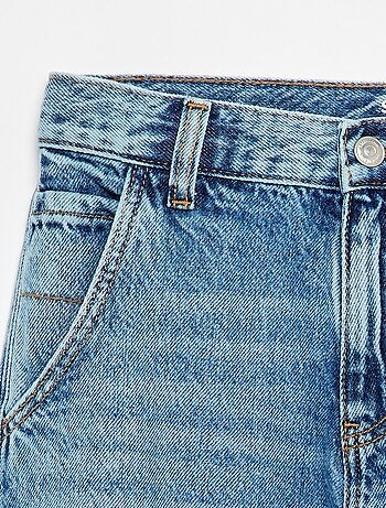 Denim coupe droite à 5 poches