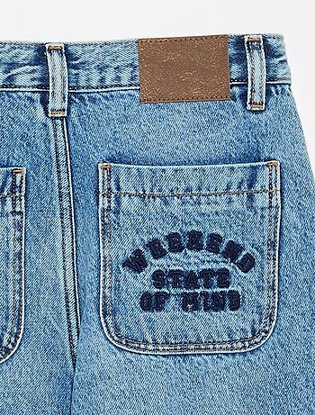 Denim coupe droite à 5 poches