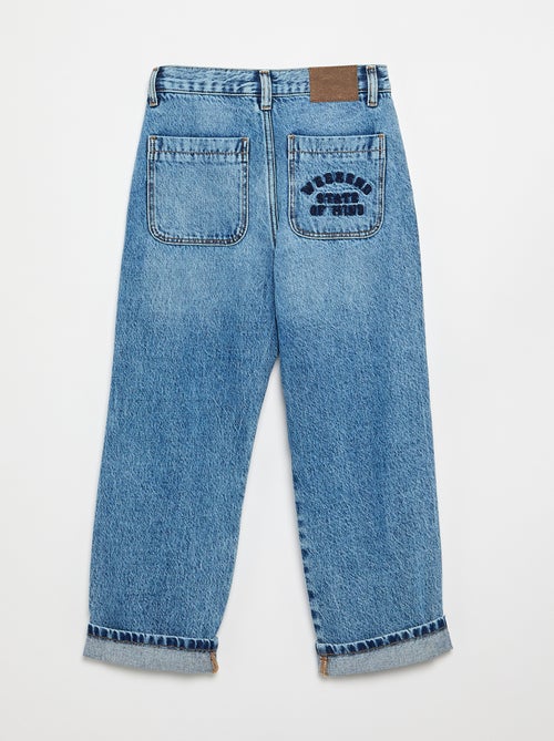 Denim coupe droite à 5 poches - Kiabi Denim coupe droite à 5 poches - Kiabi