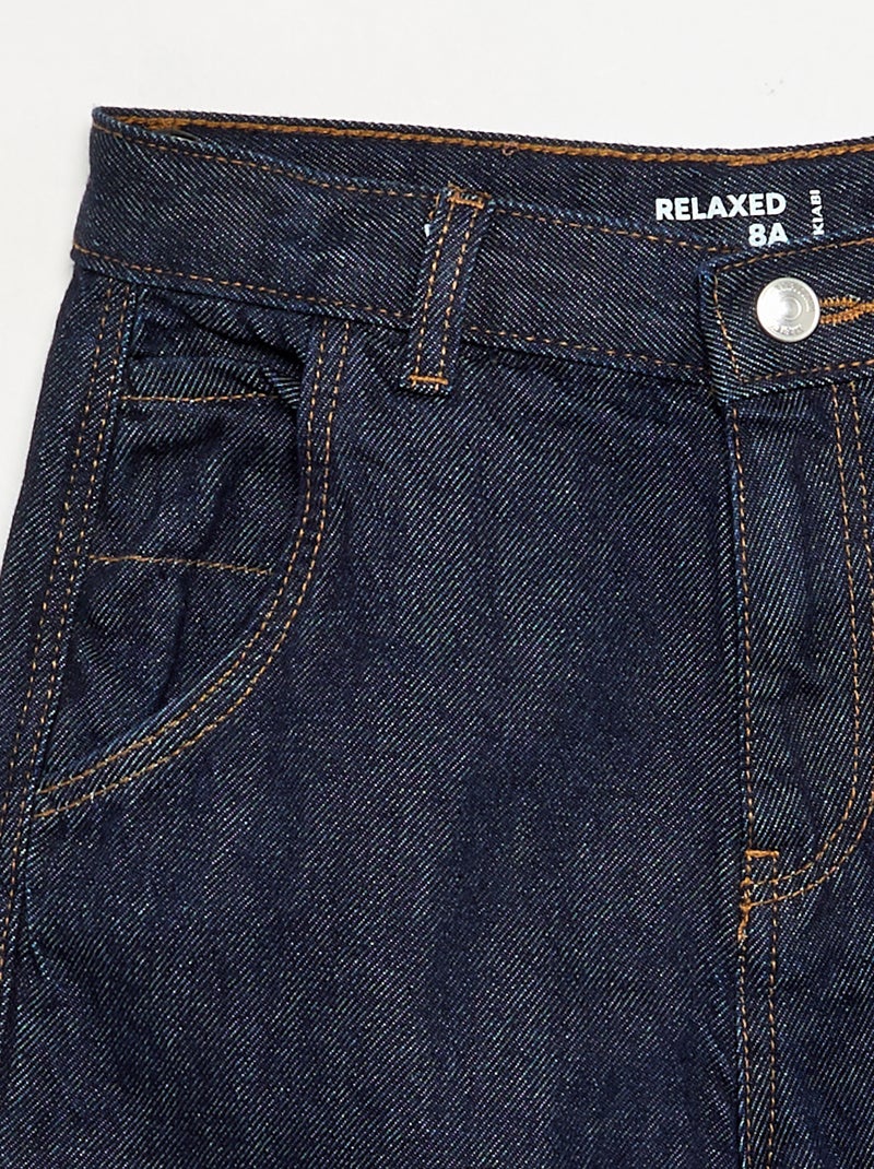 Denim coupe droite à 5 poches Bleu - Kiabi