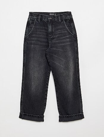 Denim coupe droite à 5 poches