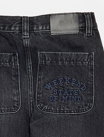 Denim coupe droite à 5 poches