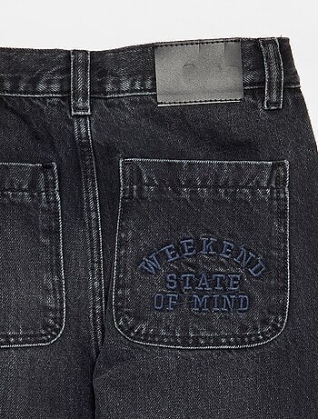 Denim coupe droite à 5 poches
