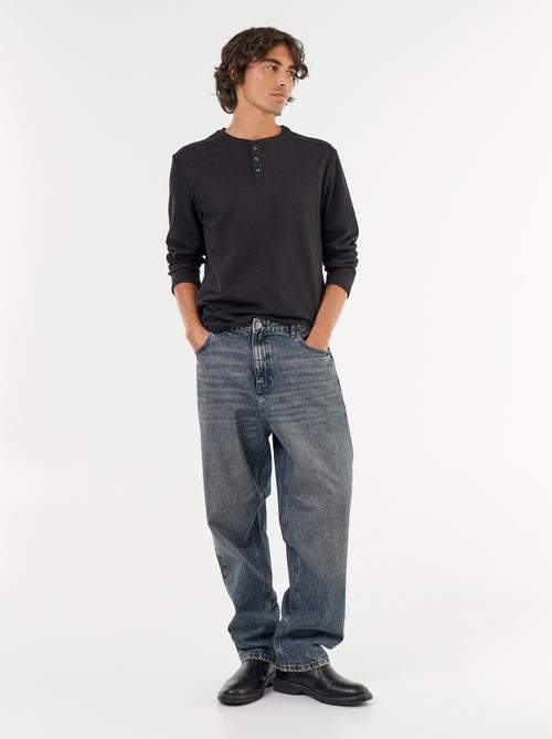 Denim coupe large 5 poches - Kiabi Denim coupe large 5 poches - Kiabi