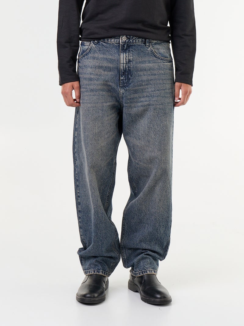 Denim coupe large 5 poches Bleu - Kiabi