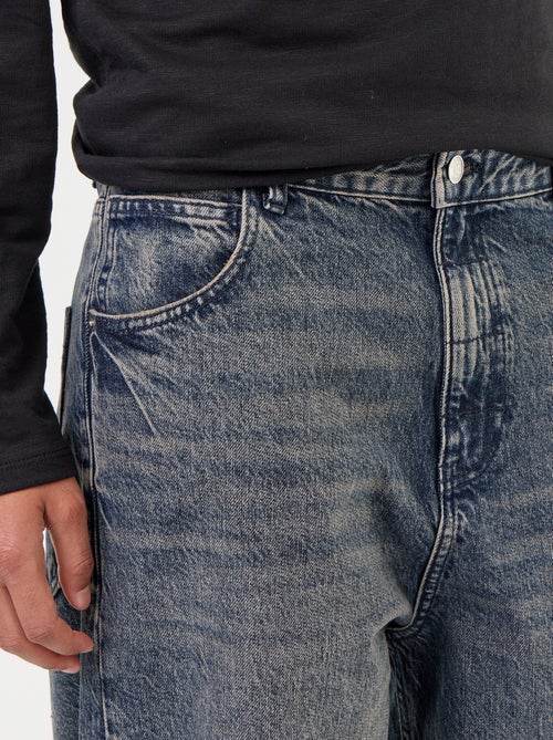 Denim coupe large 5 poches - Kiabi Denim coupe large 5 poches - Kiabi