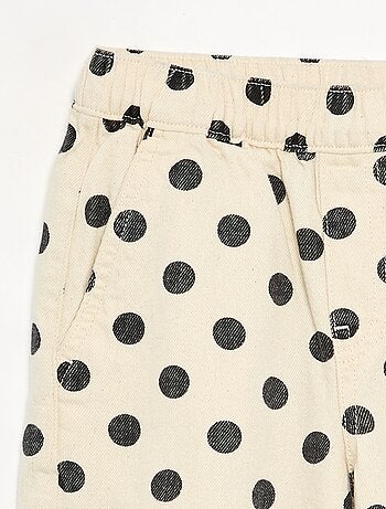Denim forme barrel imprimé 'pois'