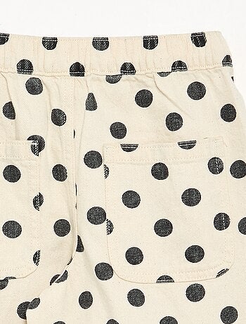 Denim forme barrel imprimé 'pois'