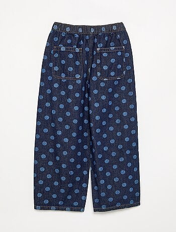 Denim forme barrel imprimé 'pois'