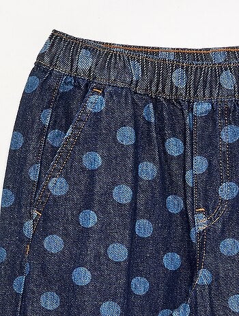 Denim forme barrel imprimé 'pois'