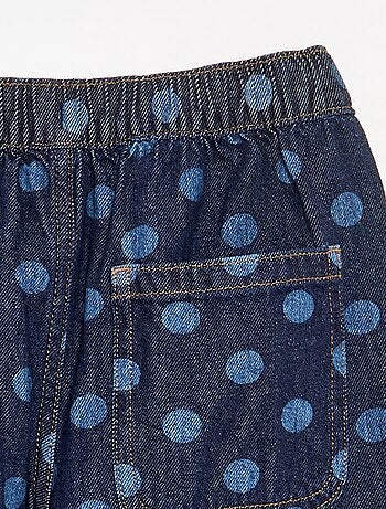 Denim forme barrel imprimé 'pois'