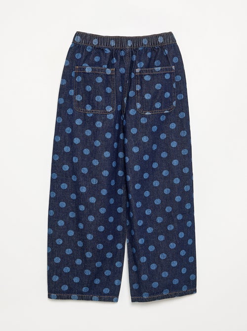 Denim forme barrel imprimé 'pois' - Kiabi Denim forme barrel imprimé 'pois' - Kiabi