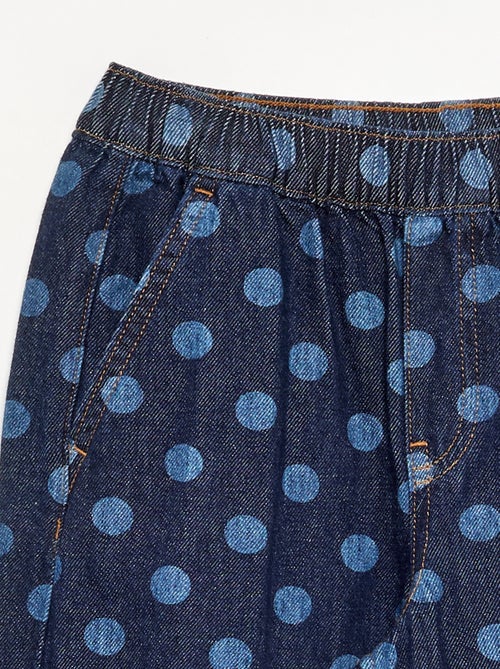 Denim forme barrel imprimé 'pois' - Kiabi Denim forme barrel imprimé 'pois' - Kiabi