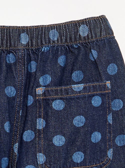 Denim forme barrel imprimé 'pois' - Kiabi Denim forme barrel imprimé 'pois' - Kiabi