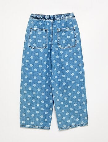 Denim forme barrel imprimé 'pois'
