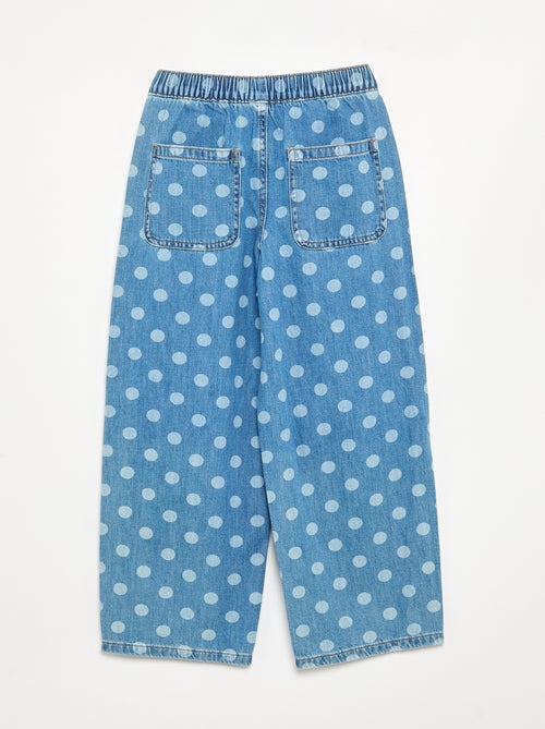 Denim forme barrel imprimé 'pois' - Kiabi