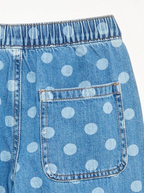 Denim forme barrel imprimé 'pois' - Kiabi