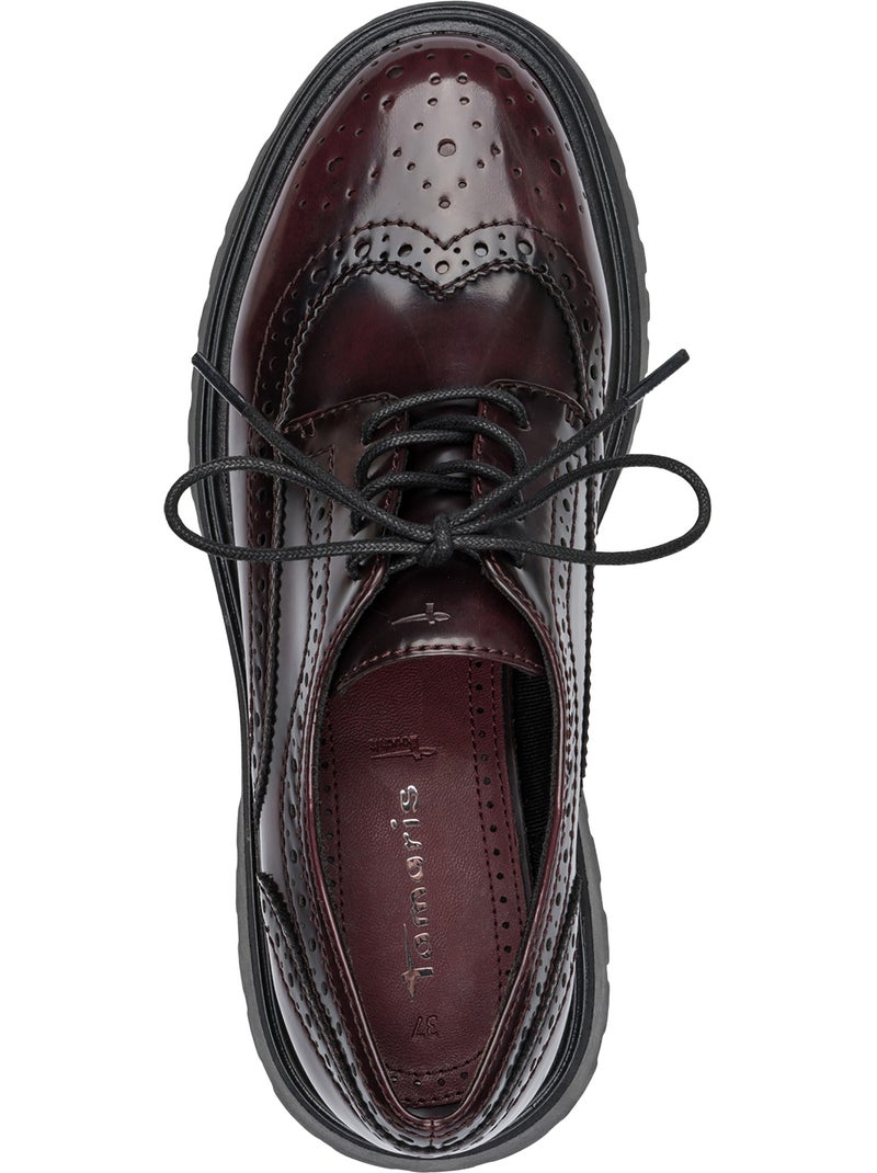Derbie à lacets tamaris Bordeaux - Kiabi