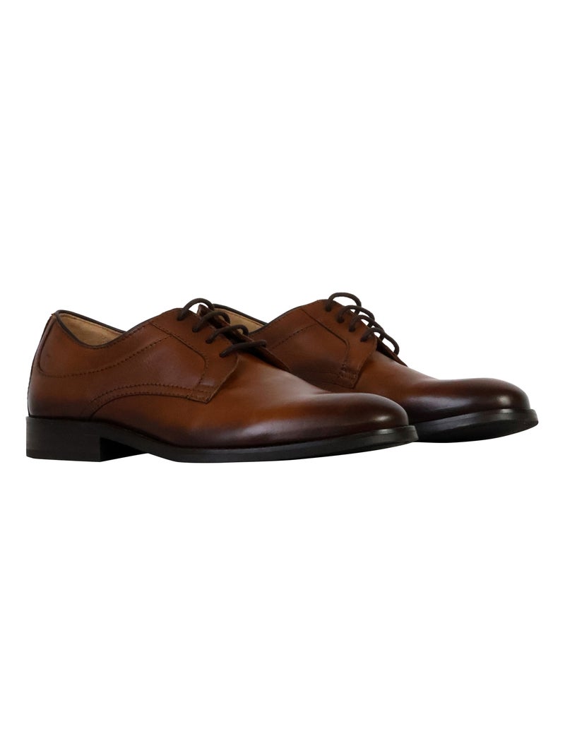 Derbie Cuir Redskins Pacheco Marron - Kiabi