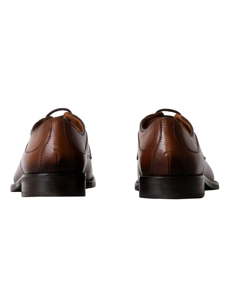 Derbie Cuir Redskins Pacheco Marron - Kiabi