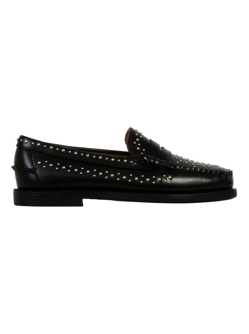 Derbie Cuir Sebago Docksides Dan Studs Woman Noir - Kiabi
