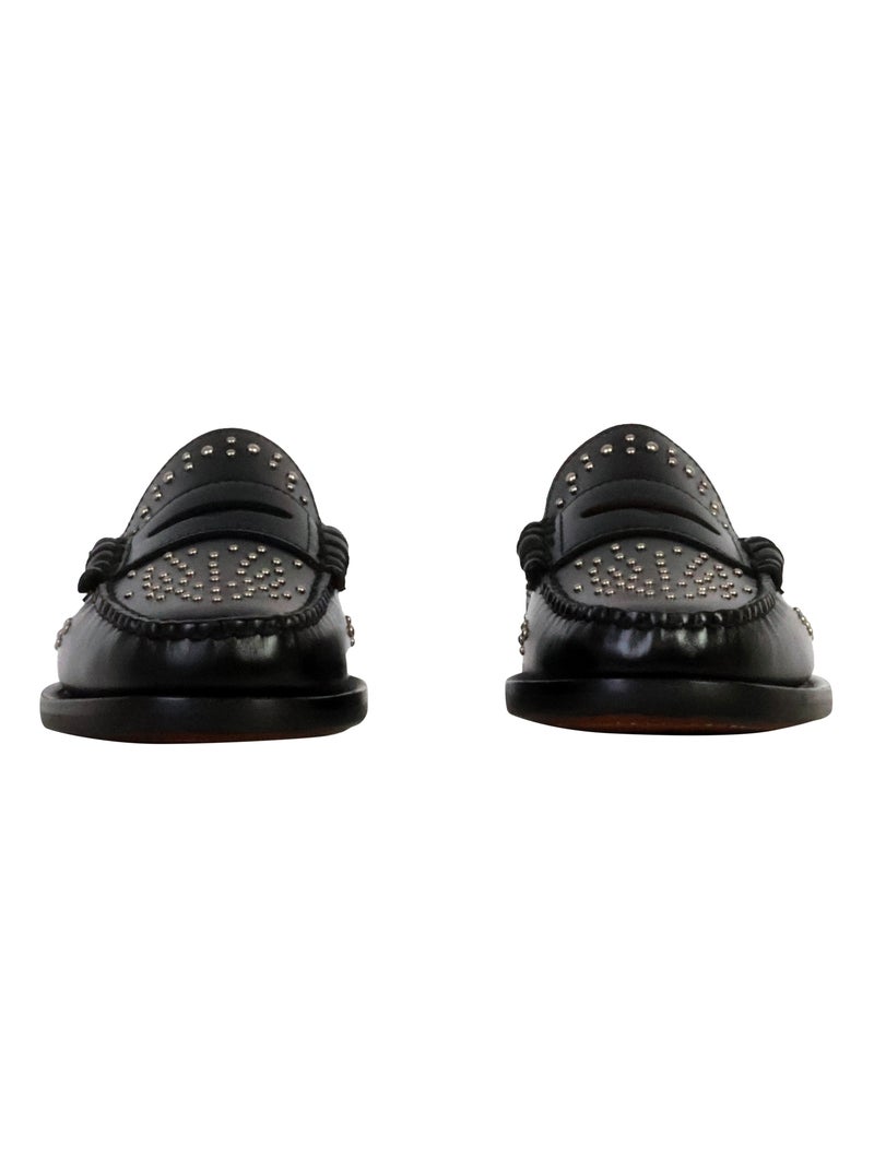 Derbie Cuir Sebago Docksides Dan Studs Woman Noir - Kiabi