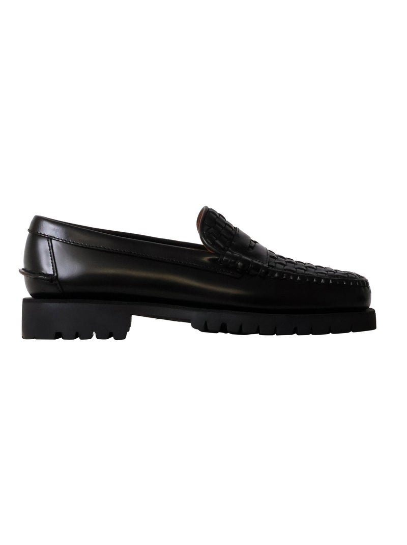 Derbie Cuir Sebago Docksides Otis Vamp Lug Noir - Kiabi