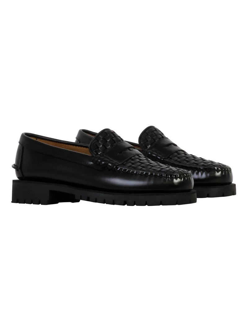 Derbie Cuir Sebago Docksides Otis Vamp Lug Noir - Kiabi