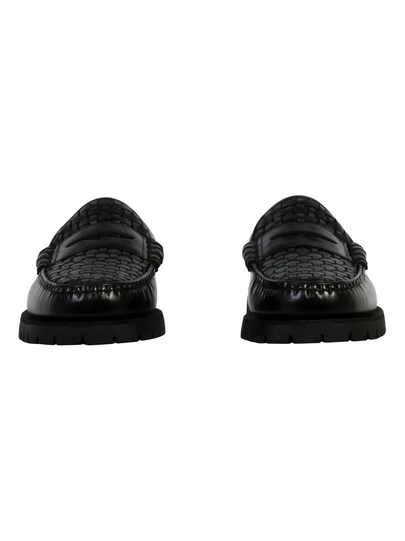 Derbie Cuir Sebago Docksides Otis Vamp Lug Noir - Kiabi