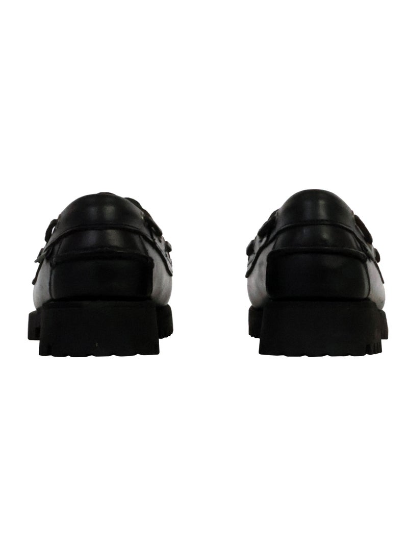 Derbie Cuir Sebago Docksides Ranger Waxy Woman Noir - Kiabi