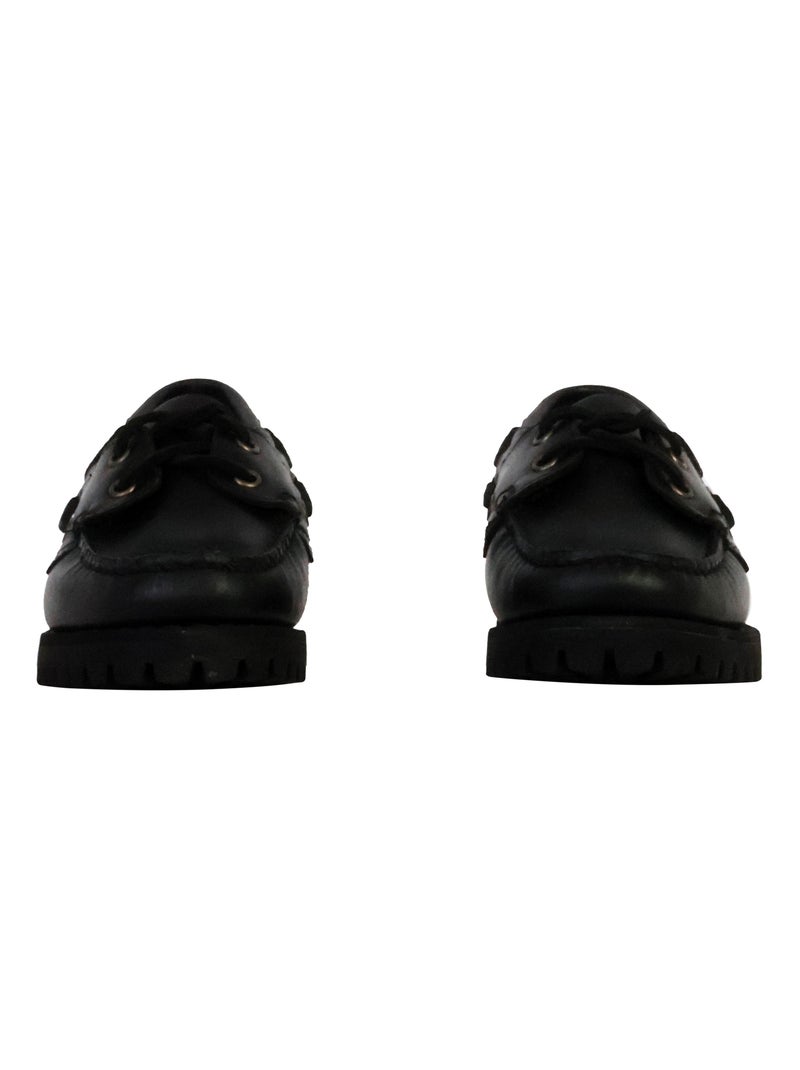 Derbie Cuir Sebago Docksides Ranger Waxy Woman Noir - Kiabi