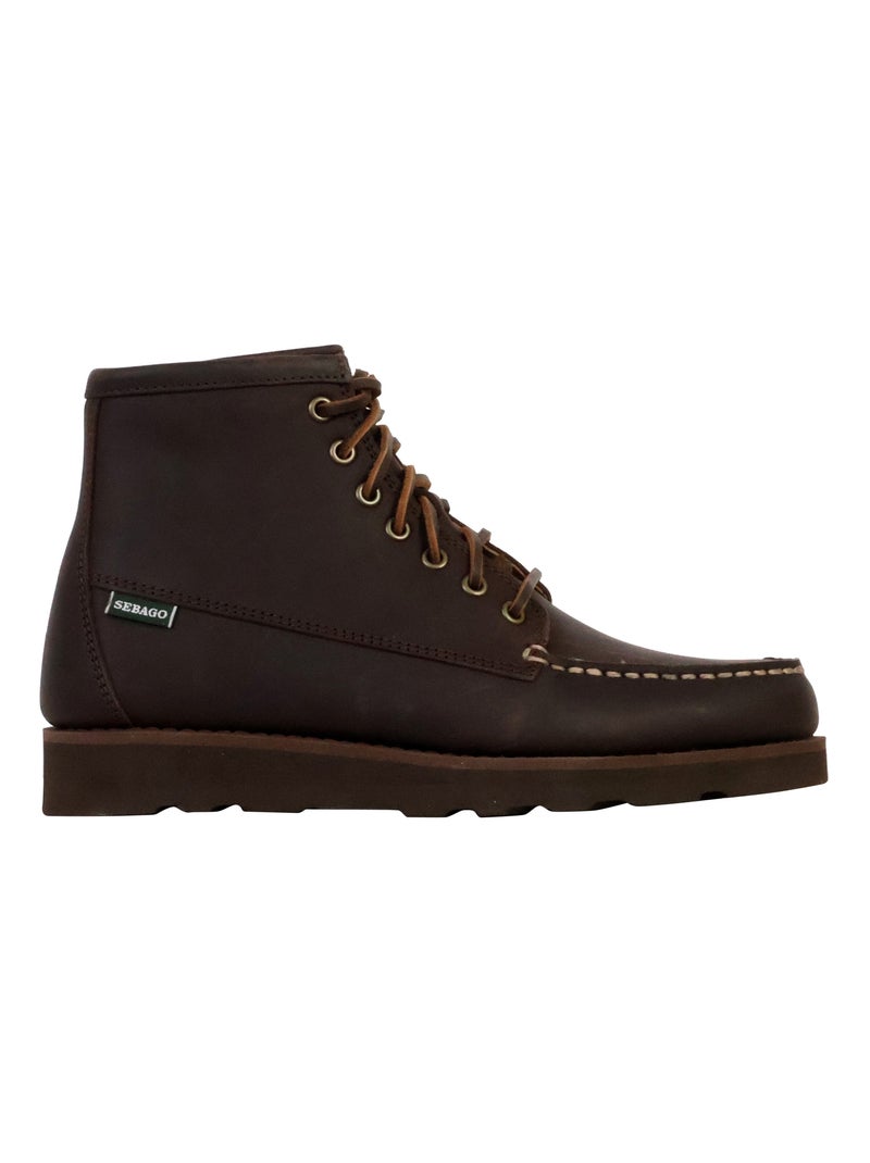 Derbie Montante Cuir Sebago Tala Mid Crazy Horse Marron - Kiabi
