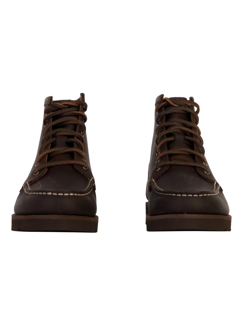 Derbie Montante Cuir Sebago Tala Mid Crazy Horse Marron - Kiabi