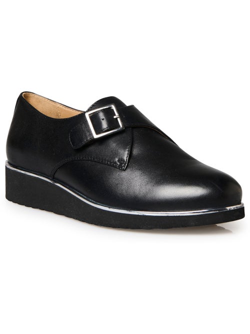Derbies à boucle tout cuir - PEDICONFORT - Kiabi