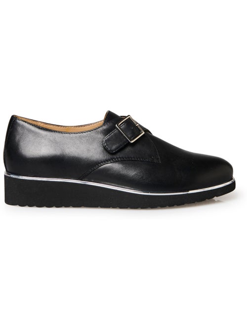 Derbies à boucle tout cuir - PEDICONFORT - Kiabi
