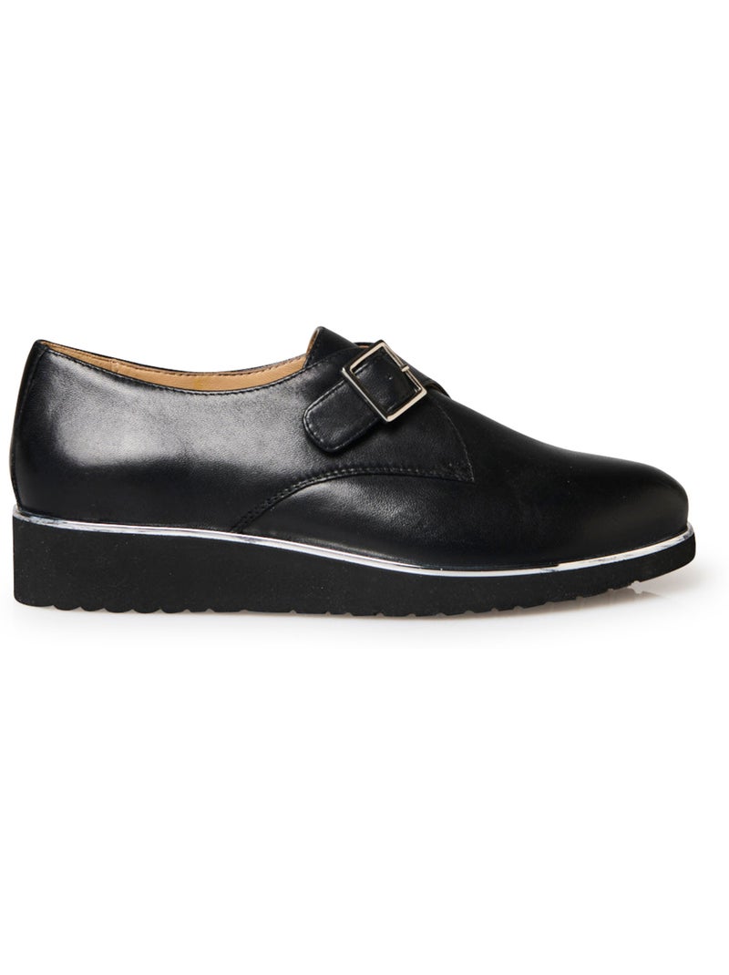 Derbies à boucle tout cuir - PEDICONFORT Noir Noir - Kiabi
