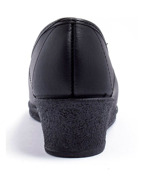 Derbies à lacets compensés en cuir brodé - Afibel - Kiabi