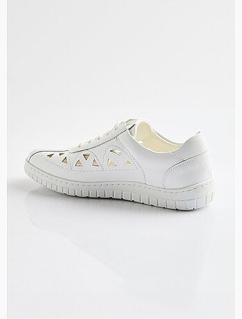 Derbies à lacets cuir largeur confort perforées - Afibel