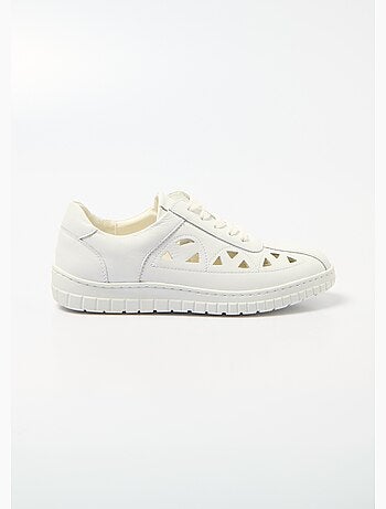 Derbies à lacets cuir largeur confort perforées - Afibel
