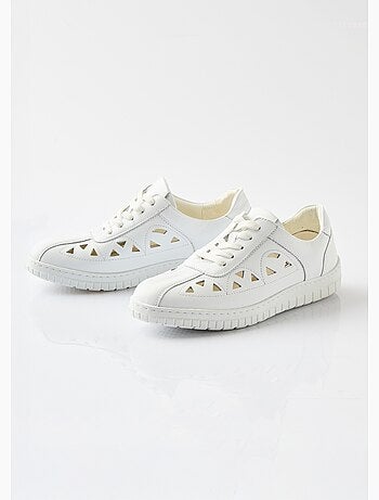 Derbies à lacets cuir largeur confort perforées - Afibel