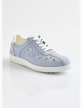 Derbies à lacets cuir largeur confort perforées - Afibel