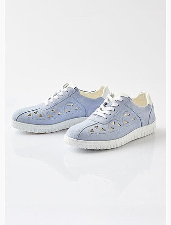 Derbies à lacets cuir largeur confort perforées - Afibel