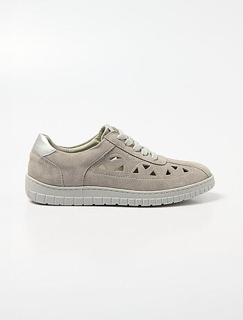 Derbies à lacets cuir largeur confort perforées - Afibel