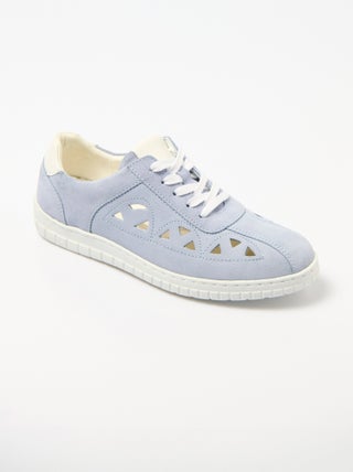 Derbies à lacets cuir largeur confort perforées