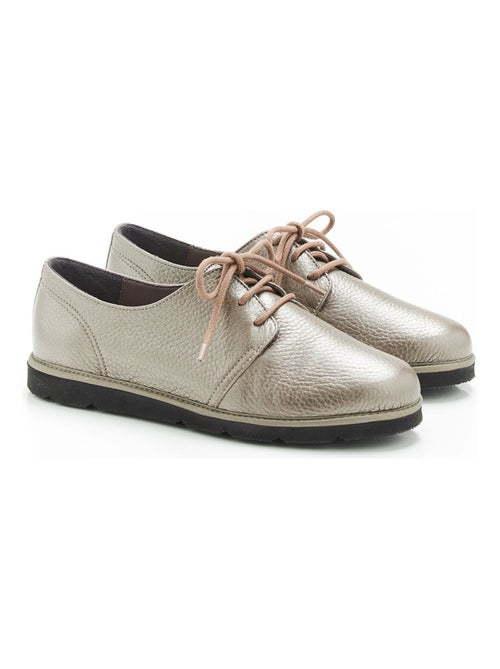 Derbies à lacets, dessus cuir cerf - Damart - Kiabi
