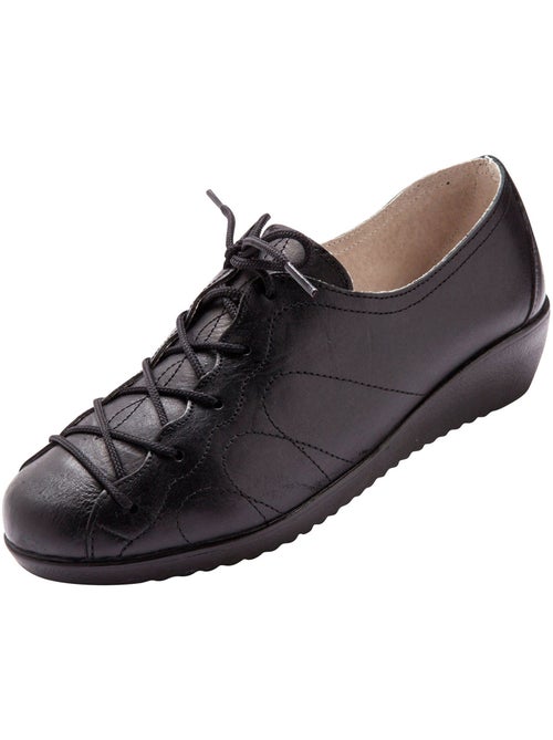 Derbies à lacets en cuir pour pieds sens - PEDICONFORT - Kiabi
