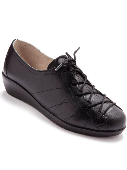 Derbies à lacets en cuir pour pieds sens - PEDICONFORT - Kiabi