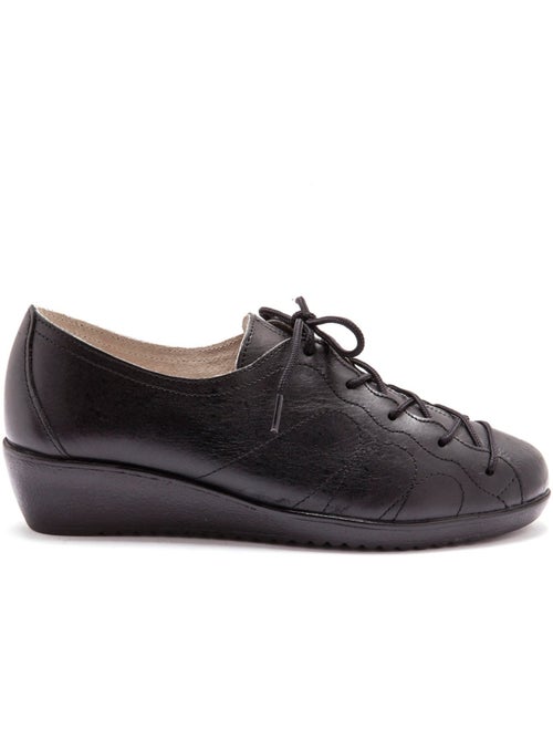 Derbies à lacets en cuir pour pieds sens - PEDICONFORT - Kiabi