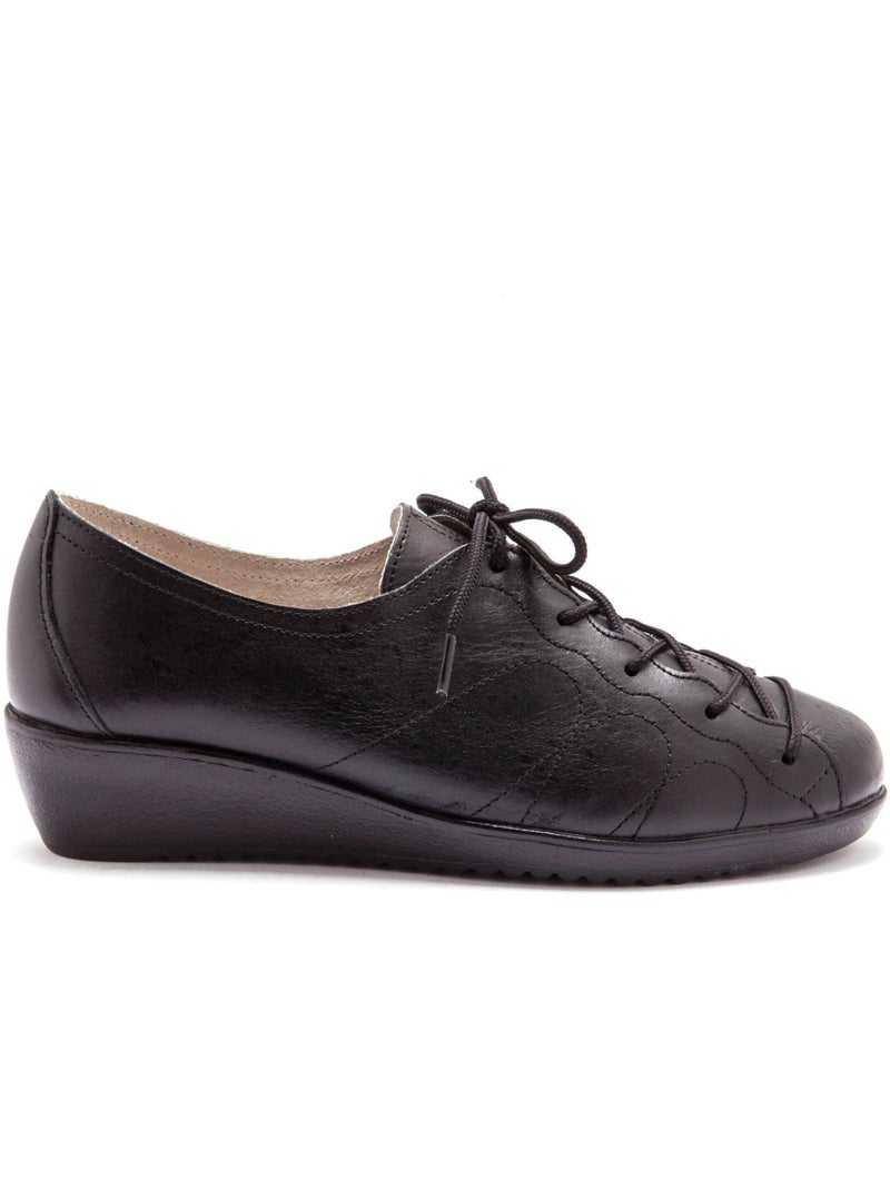 Derbies à lacets en cuir pour pieds sens - PEDICONFORT Noir Noir - Kiabi
